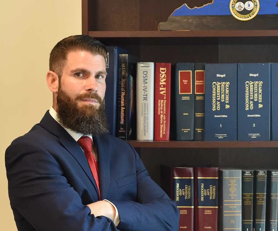 Ryan Mehaffey working at his desk in his office